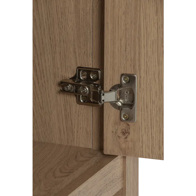 Rhodes Shoe Cabinet - 12 - Wooden cabinet hinge, metal hardware, wooden texture, wood grain, wood grain pattern, wood grain