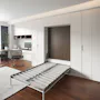 Llyod Super Single Vertical Wall Bed with Desk - White - 7