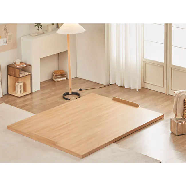 Akira Super Single Modular Floor Platform Bed - Oak - 6