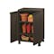 Rattan Wall and Base with Legs - Dark Brown - 1