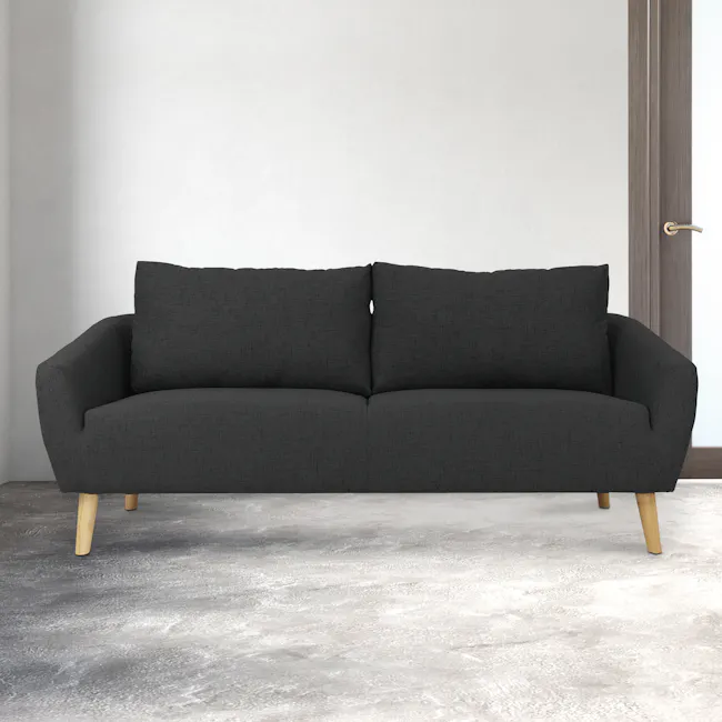 Hana 3 Seater Sofa with Hana Armchair - Charcoal - 12