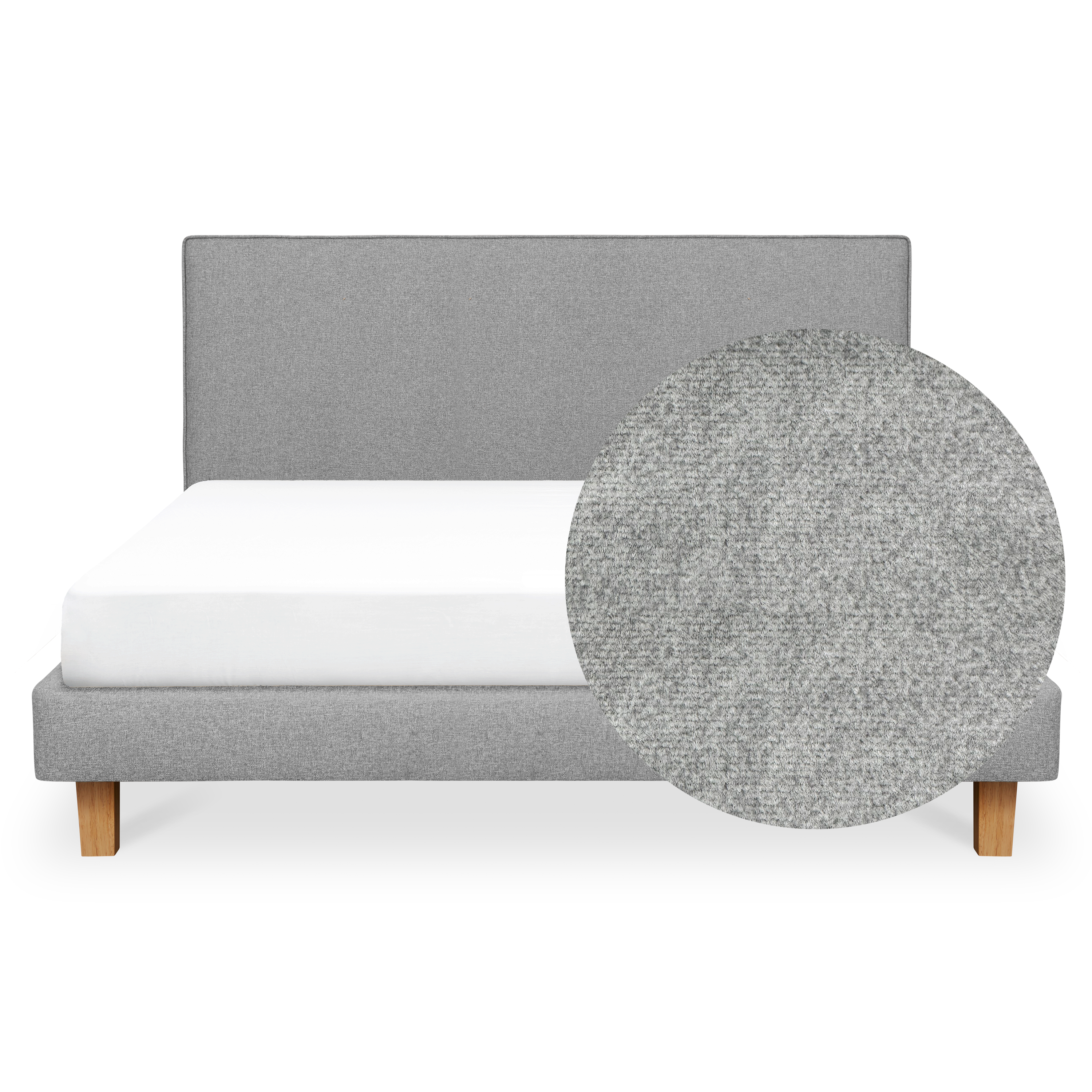 ESSENTIALS King Headboard Divan Bed - Mink Grey (Pet Friendly)