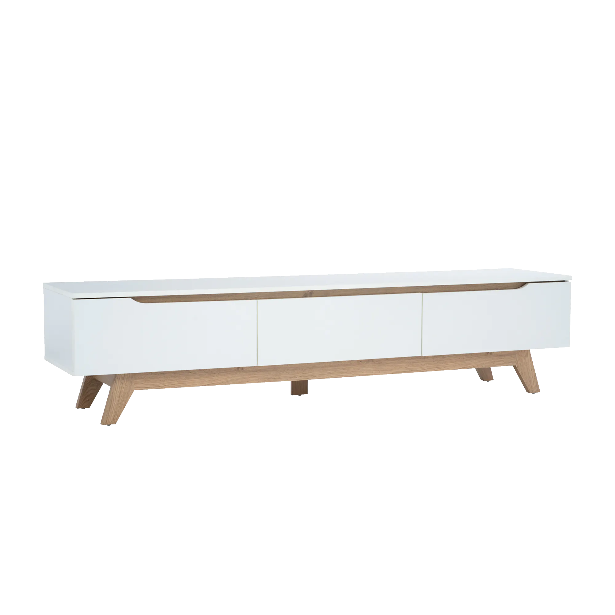 (As-is) Miah TV Console 1.8m - Natural, White - 5 - 7