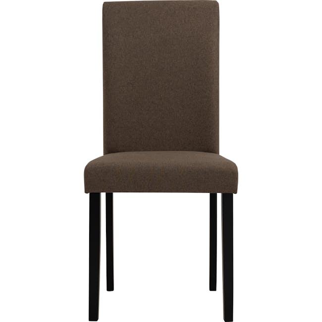 Dahlia Dining Chair - Black, Chestnut (Fabric) - 1
