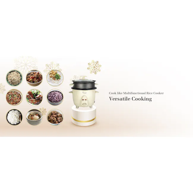 La Gourmet 0.6L Rice Cooker - Cream - 3 - Rice cooker, versatile cooking, cooking like multifunctional rice cooker, cooking