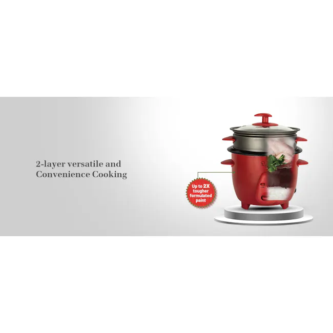 La Gourmet 0.6L Rice Cooker - Cream - 6 - 2-layer versatile and convenient cooking, up to 2X tougher formulated paint