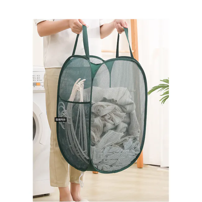 ESSENTIALS Laundry Mesh Basket - Black - 2