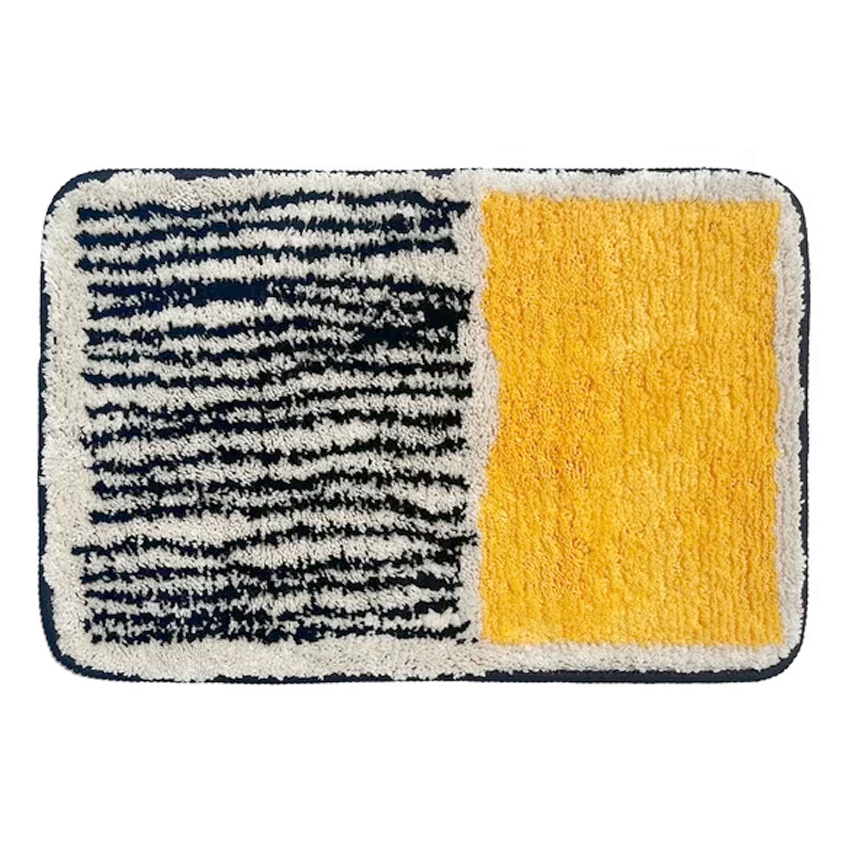 Scandi Waves Floor Mat - Yellow