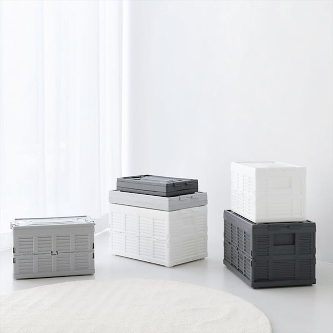 Kono Foldable Storage Box 38L - Dark Grey - 5