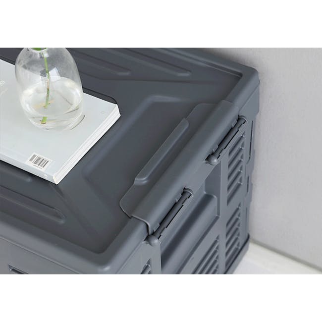 Kono Foldable Storage Box 38L - Dark Grey - 2