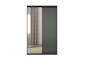 Lorren Sliding Door Wardrobe 2 with Mirror - Graphite Linen - 7