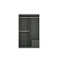 Lorren Sliding Door Wardrobe 2 with Mirror - Graphite Linen - 8