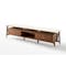 Lydell Marble TV Console 1.8m - Walnut, White - 8