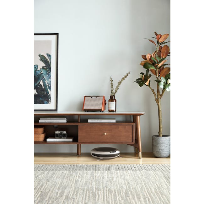 Lydell Marble TV Console 1.8m - Walnut, White - 5