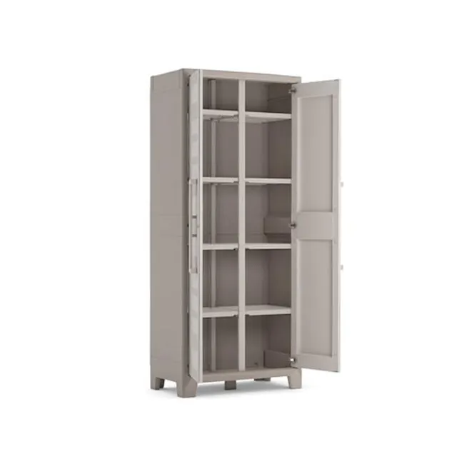 Gulliver Multispace Outdoor Cabinet - 5 - Sleek, modern, and minimalist cabinet with open doors, Industrial-style storage