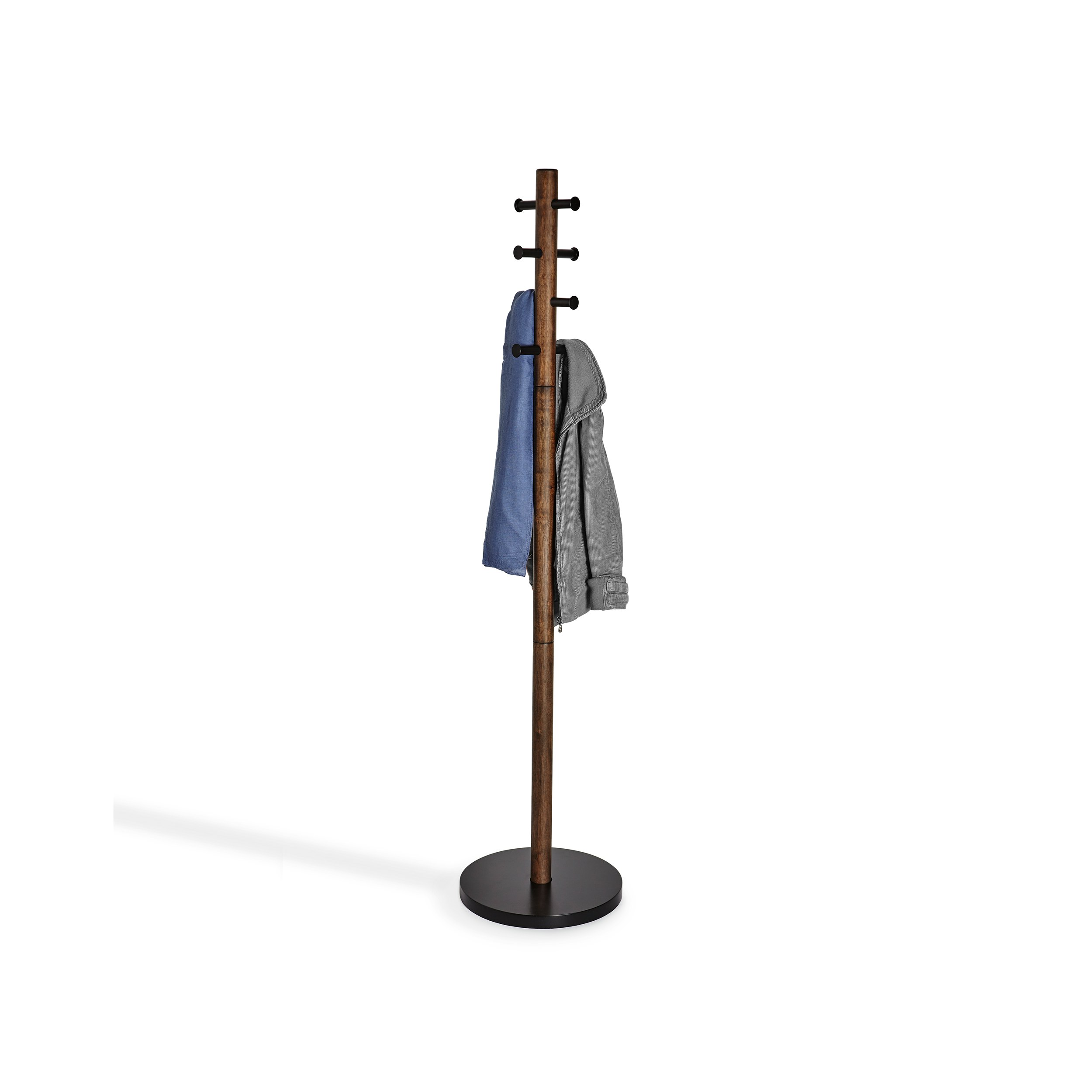 Pillar Coat Rack - Black, Walnut, Umbra Home Accents | HipVan