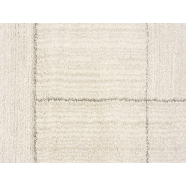 Fjord High Pile Rug - Ivory Squares (2 Sizes) - 1