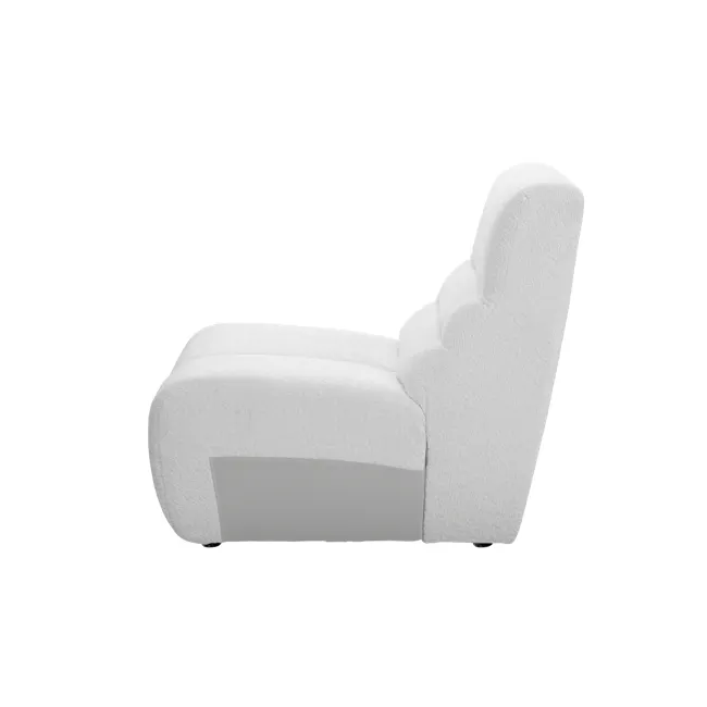Tara 4 Seater Corner Extended Sofa - Grey - 17 - Luxurious white upholstered chair, Modern minimalist design, Soft, plush