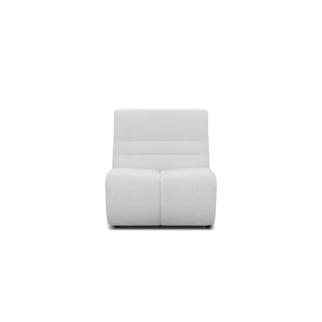 Tara 4 Seater Extended Sofa - Grey - 12 - White upholstered sofa, minimalist design, comfortable seating, modern decor