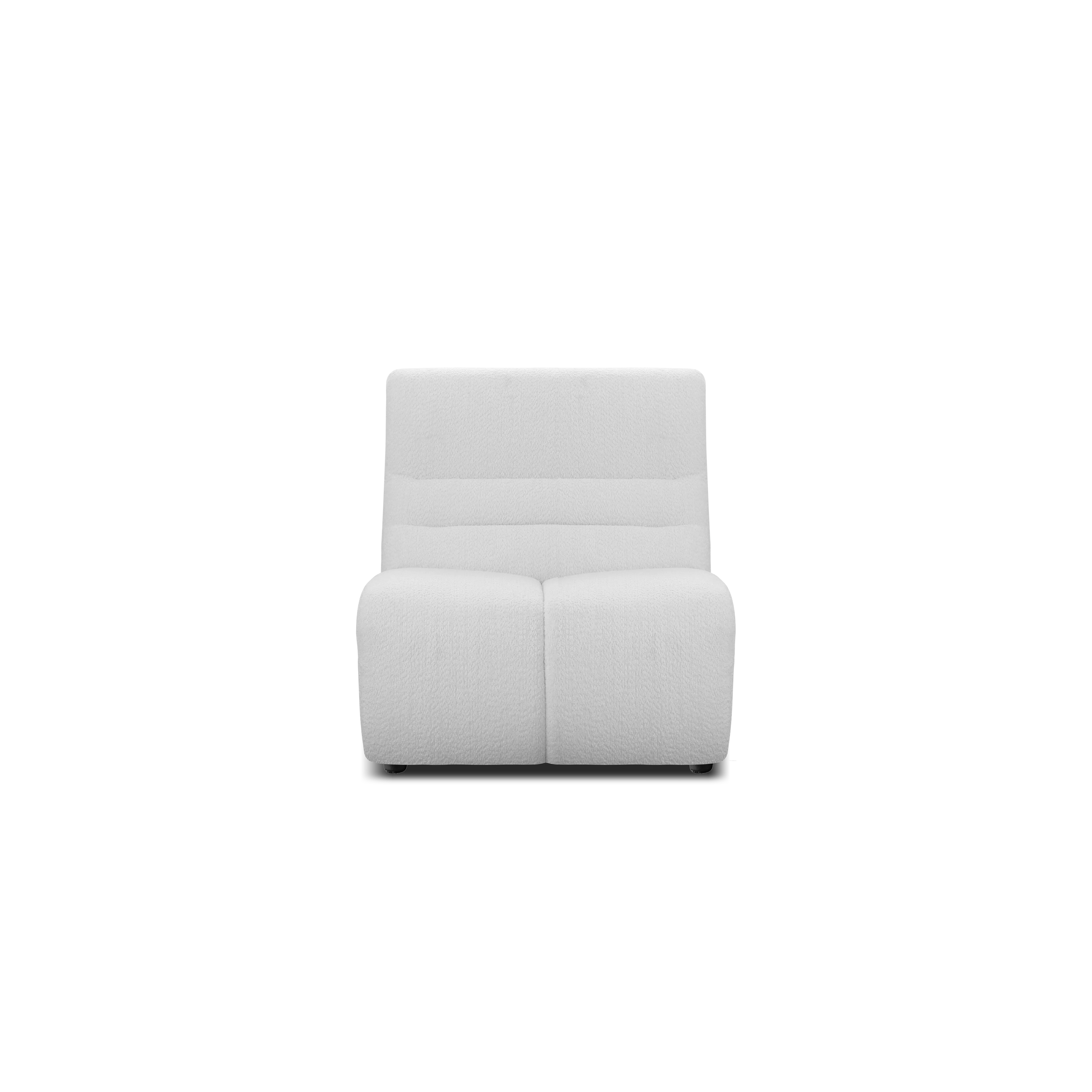 Tara 4 Seater Sofa - Grey - 12 - White upholstered sofa, minimalist design, comfortable seating, modern decor, sleek lines