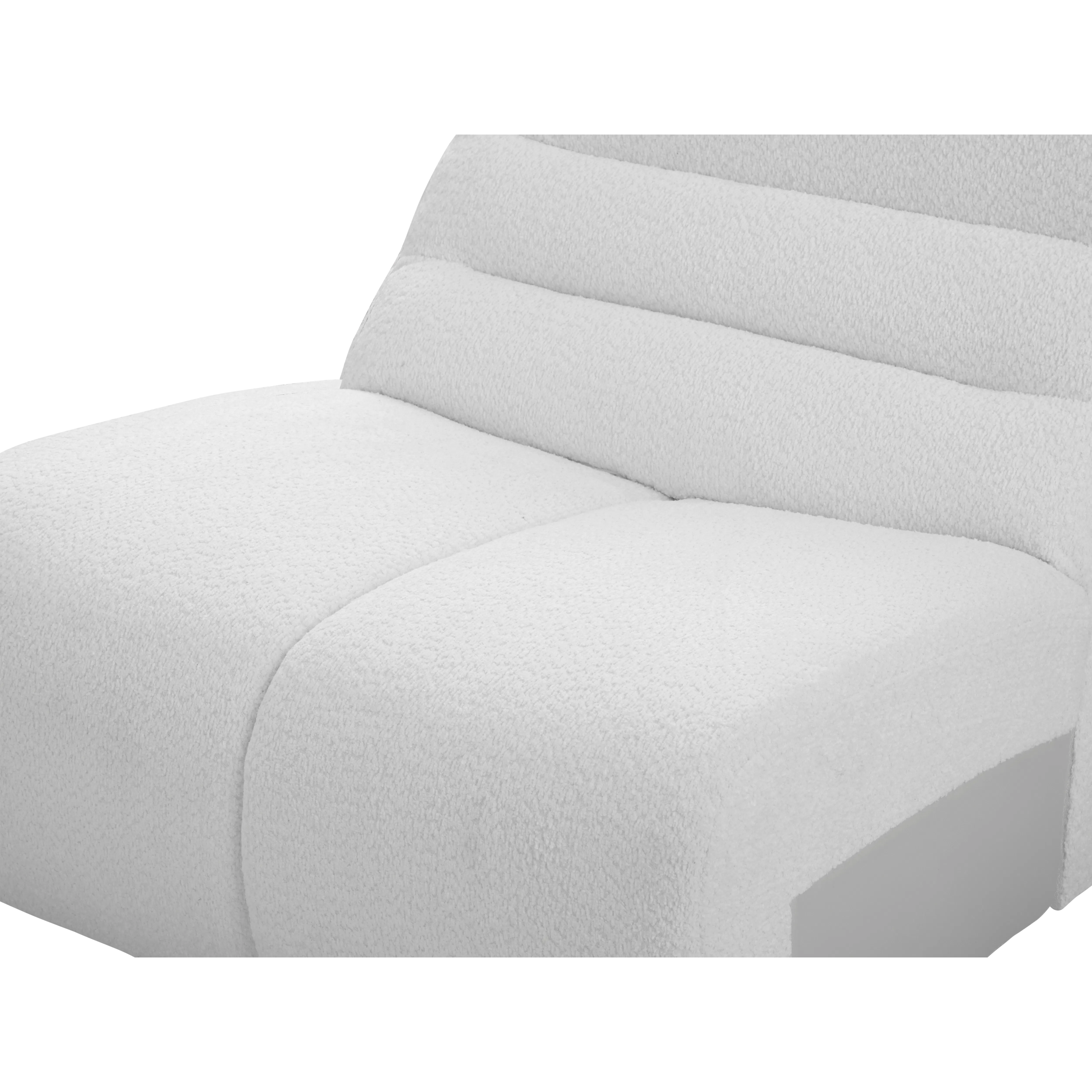 Tara 4 Seater Sofa - Grey - 13 - White, soft, fluffy, textured, luxurious, cozy, comfortable, plush, inviting, elegant