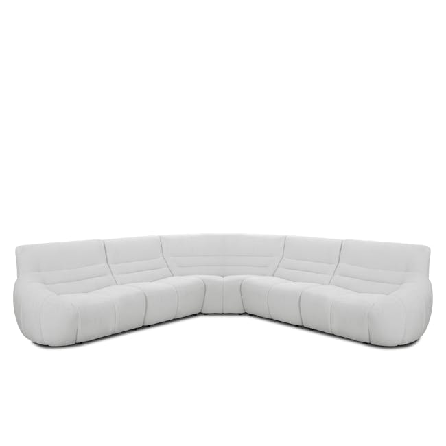 Tara Large Corner Sectional Extended Sofa - Grey - 15