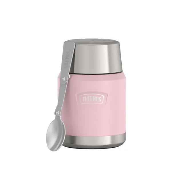 Thermos® ICON™ Thermal Food Jar 16oz with Foldable Spoon (IS3002) - Sunset Pink - 1