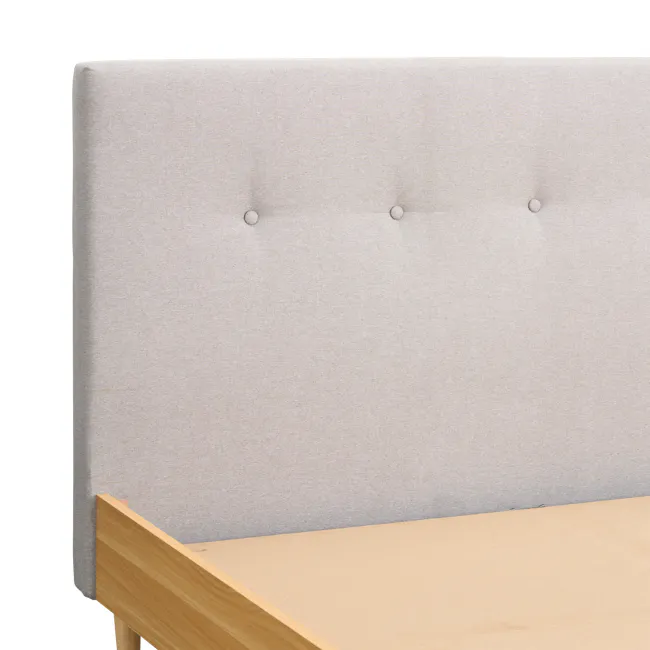 Landon King Bed - Natural, Light Grey - 9