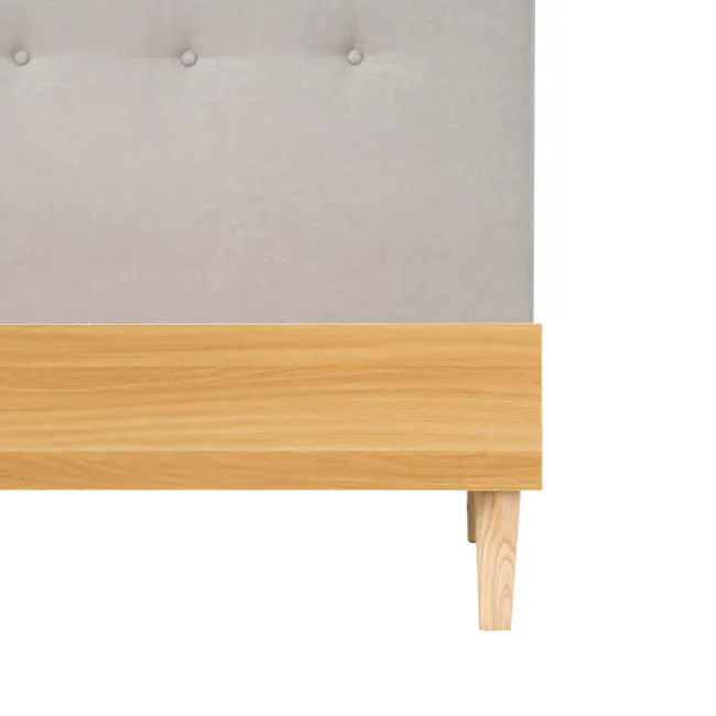 Landon King Bed - Natural, Light Grey - 11