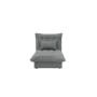 Tessa Storage Lounge Sofa Bed - Pewter Grey (Eco Clean Fabric) - 0