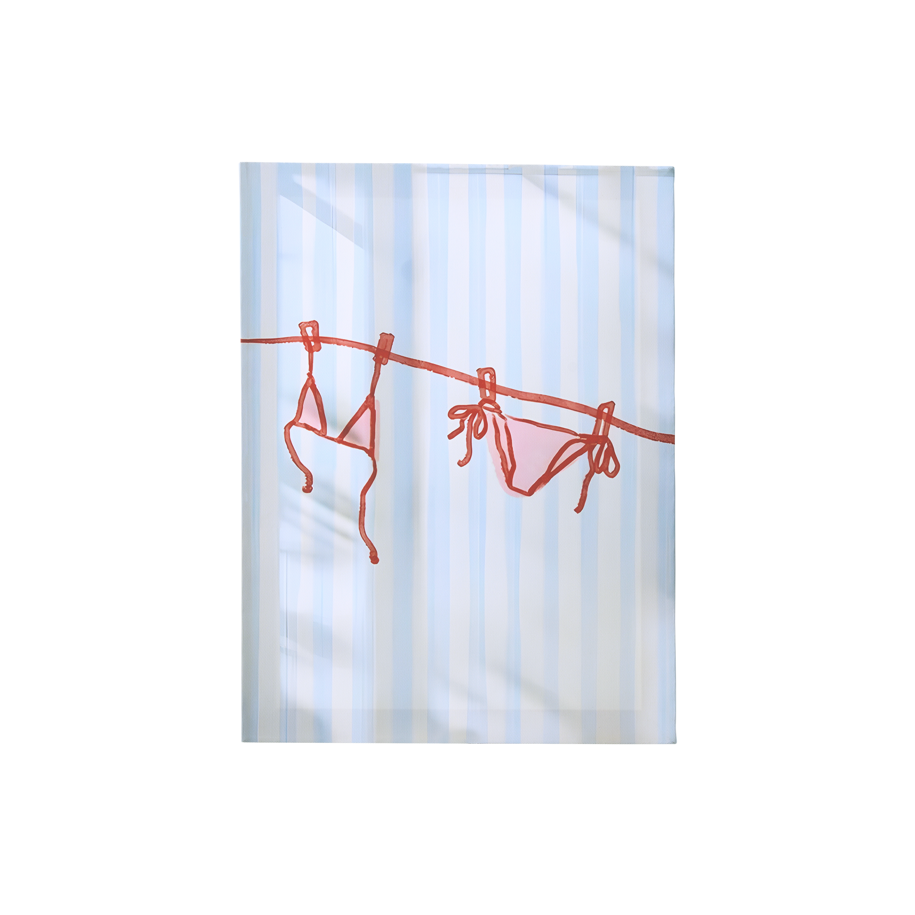 Blue Pastel Laundry Stretched Canvas 30 x 40 cm