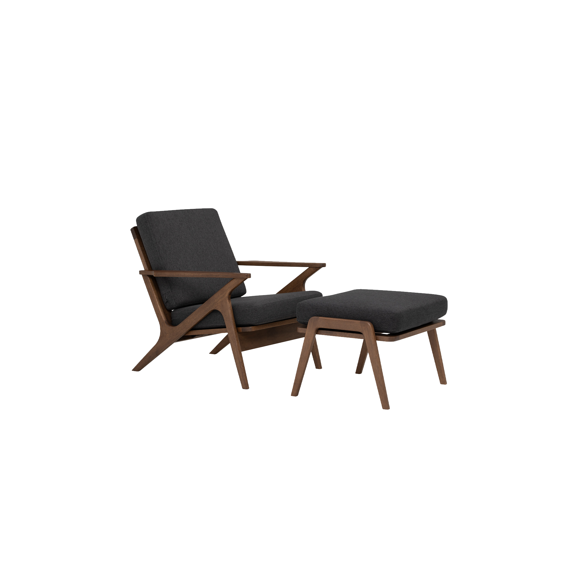Aston Armchair with Ottoman - Seal