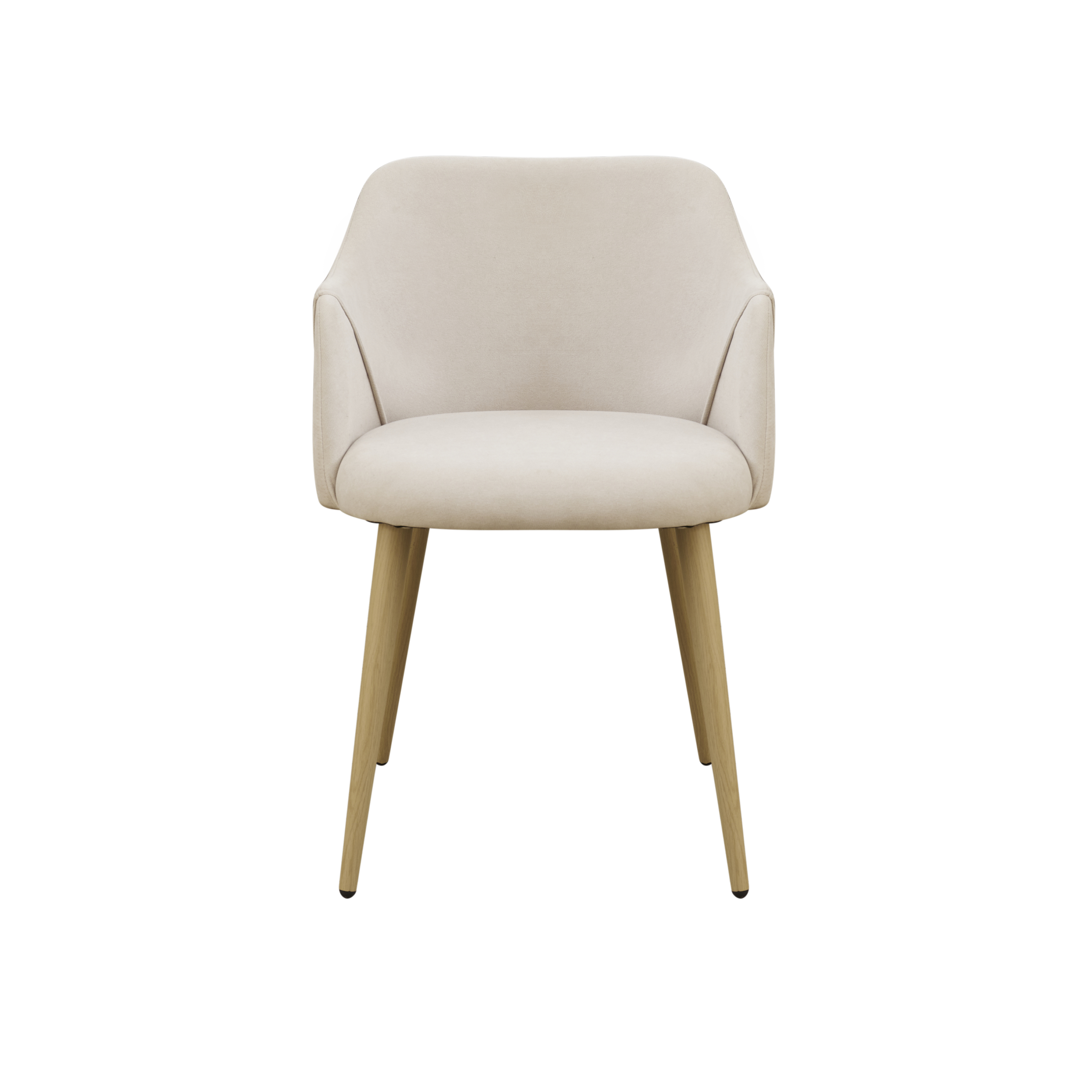 Lydia Dining Armchair Oak, Wheat Beige (Fabric), HV Basic Dining