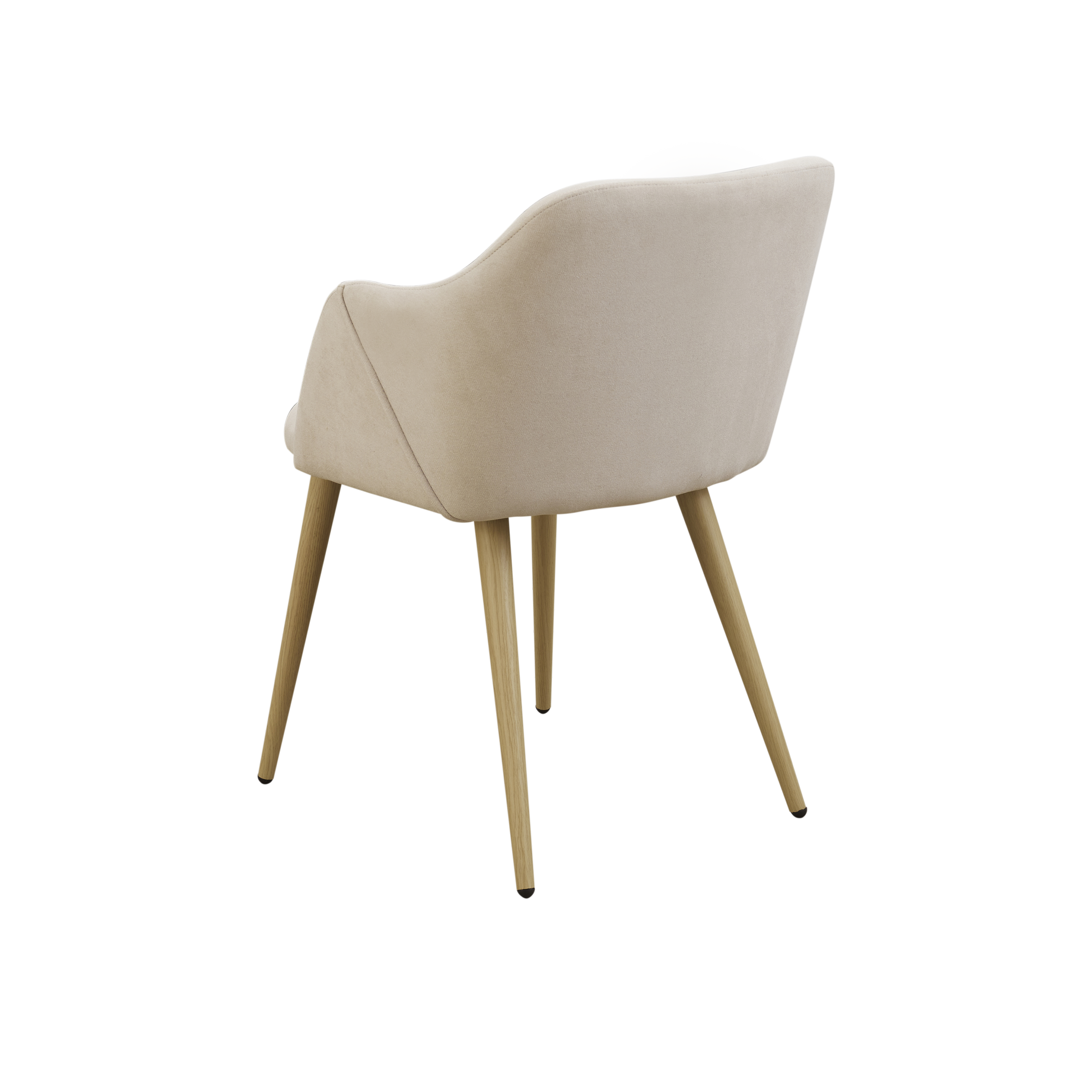 Lydia Dining Armchair Oak, Wheat Beige (Fabric), HV Basic Dining