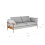 Astrid 3 Seater Sofa - Oak, Ivory - 5