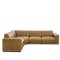 Milan 4 Seater Corner Sofa - Tan (Faux Leather)