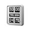 TWEMCO Big Calendar Flip Wall Clock with Chinese Text - White Case White Dial