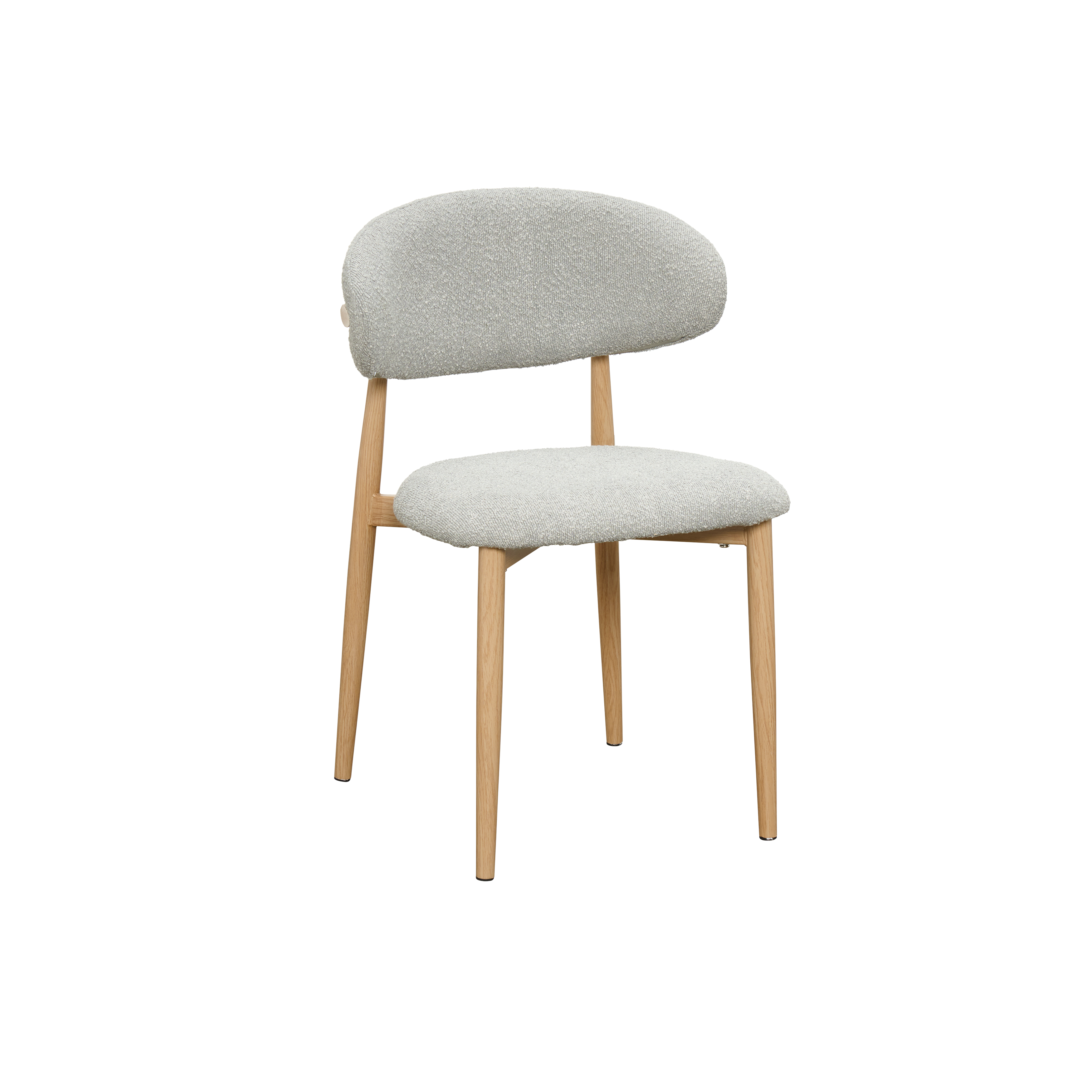 Folly Dining Chair - Grey Boucle