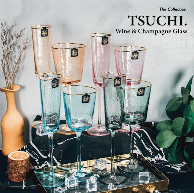 Table Matters Tsuchi Champagne Glass 200ml - Amber - 3