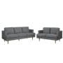 Soma 3 Seater Sofa with Soma 2 Seater Sofa - Dark Grey (Scratch Resistant) - 0