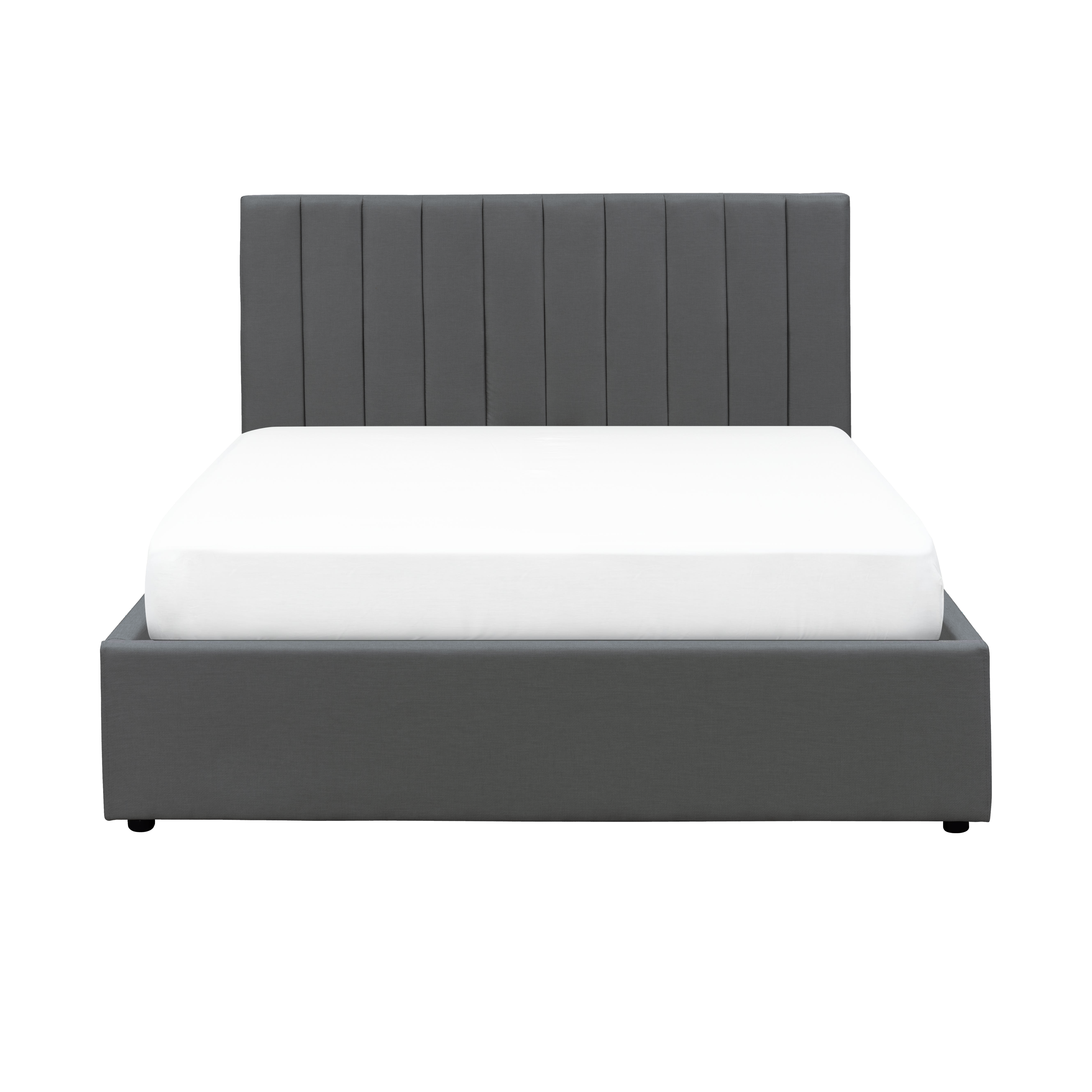 Audrey Queen Storage Bed Seal Grey (Velvet), Beds by HipVan HipVan
