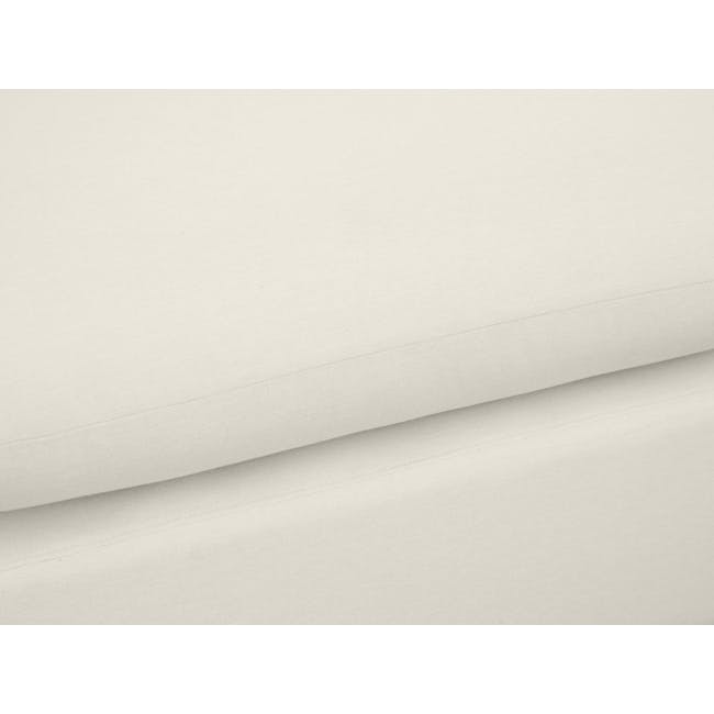 (As-is) Russell Corner Unit - Oat (Eco Clean Fabric) - 1 - 15 - White fabric, soft texture, smooth surface, minimalist