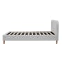 Nolan King Bed in Silver Fox with 2 Miah Bedside Table in White - 4