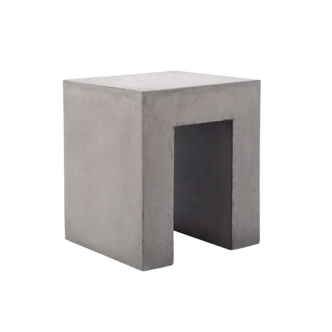Ryland Concrete Stool - 5 - Modern architectural design, Concrete structure, Minimalist aesthetic, Geometric form