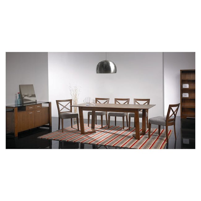 Meera Extendable Dining Table 1.6m-2m - Cocoa - 6