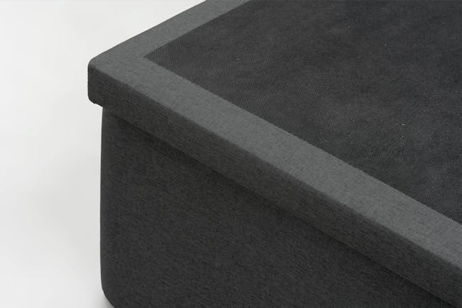 ESSENTIALS Super Single Storage Bed - Smoke (Fabric) - 7