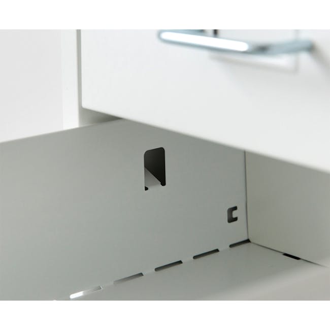 Philly 5 Drawer Chest Trolley - White - 6