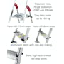Hailo Aluminium 8 Step Ladder (2 Step Sizes) - 8cm Wide Step Ladder - 1
