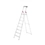 Hailo Aluminium 8 Step Ladder (2 Step Sizes) - 8cm Wide Step Ladder - 0