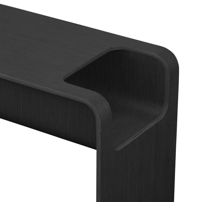 Jude Reversible Coffee / Side Table - Black - 9 - Curved wooden table, minimalist design, modern furniture, sleek lines